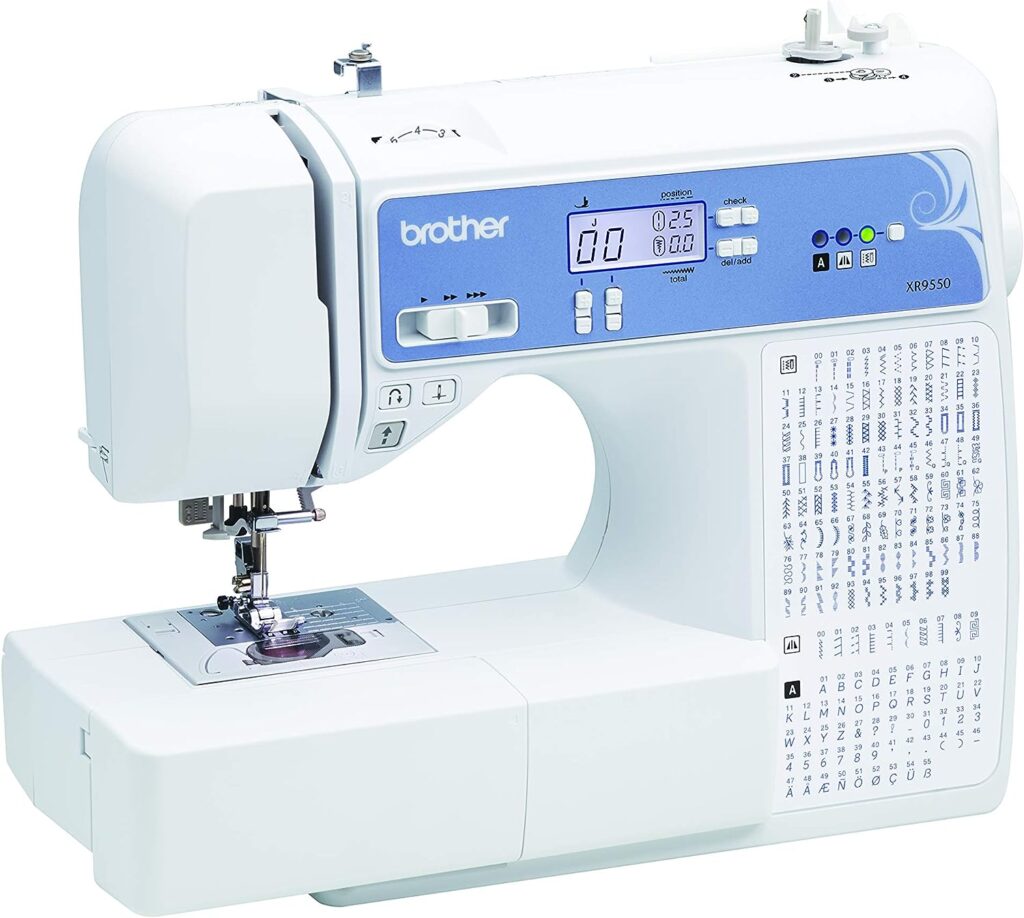 Brother Sewing and Quilting Machine, Computerized, 165 Built-in Stitches, LCD Display, Wide Table, 8 Included Presser Feet, White