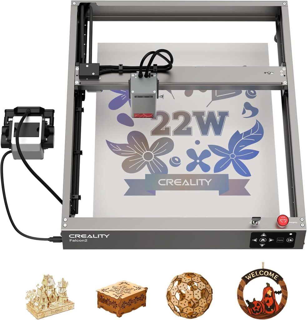 Creality Laser Engraver 22W Output, 120W High Power Laser Engraving Machine CNC, DIY Laser Cutter and Engraver Machine for Metal and Wood, Paper, Acrylic, Glass, Leather etc, 17 x 16