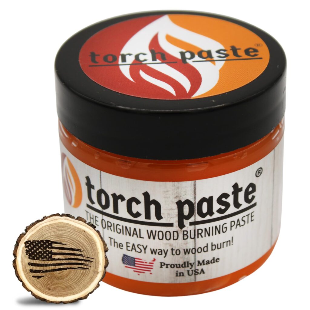 Smalltongue Wood Burning Paste, Heat Activated 4 oz Torch Wooden Burning Paste Gel Kit, for Crafting, 1 Second Draw on Wood, Canvas for Artists Beginners, Yellow (ST226)