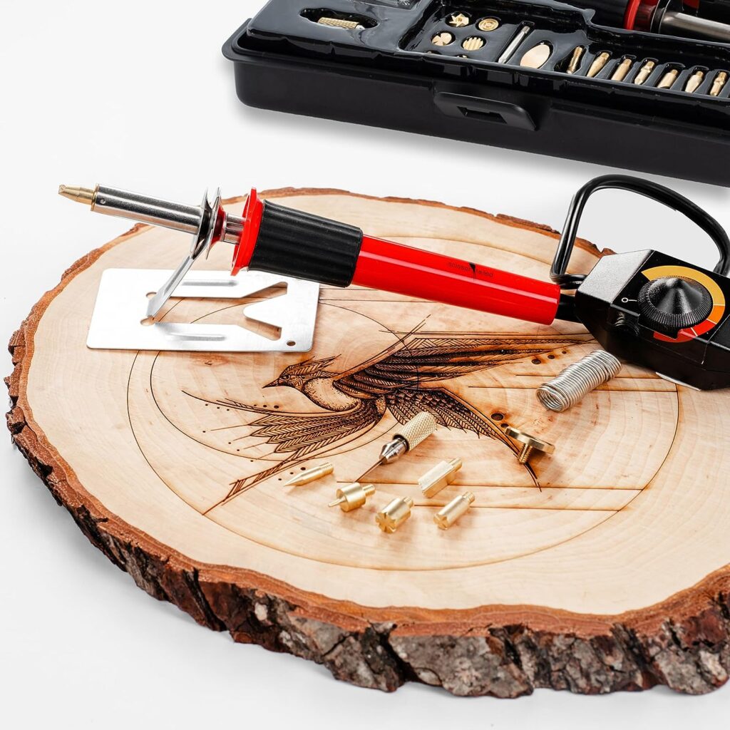 Wood Burning Kit 22PCS, Adjustable Temperature Pen with 18 Tips  Accesories, All in A Storage Case - Complete Gift for an Effortlessly Mastering The Art of Pyrography