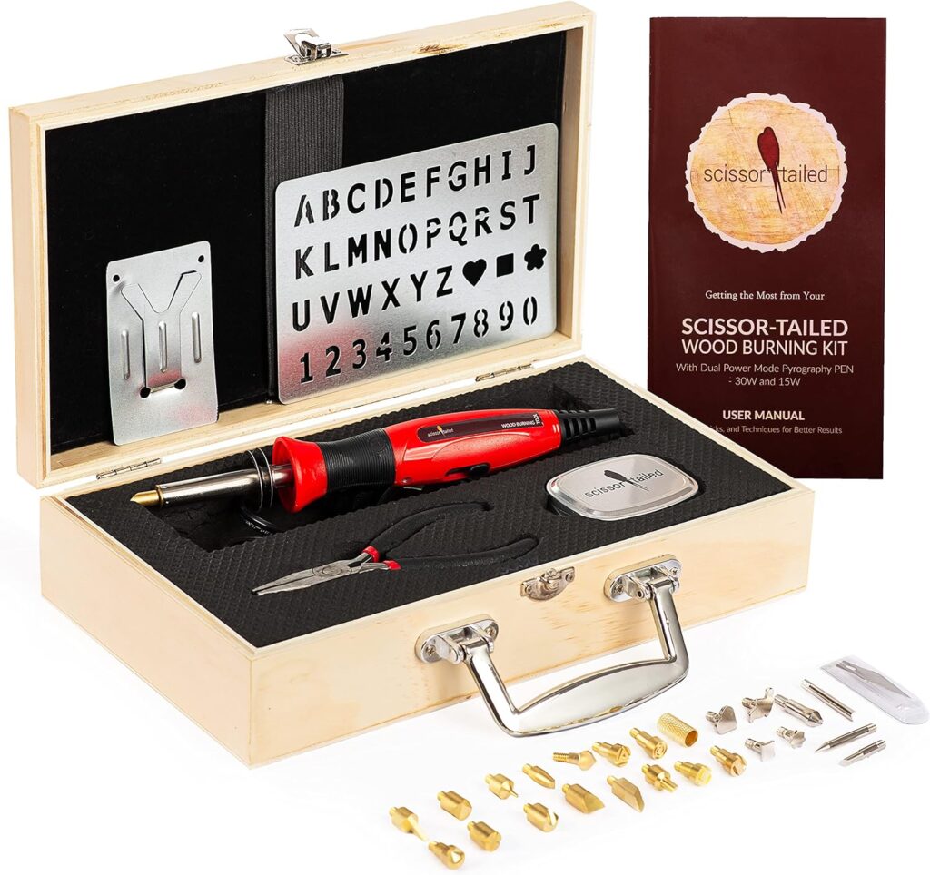 Wood Burning Kit, 43PCS - Wood Burner Pen Tool with 36Tips  Accessories, All in A Premium Storage Case - Complete Gift for an Effortlessly Mastering The Art of Pyrography